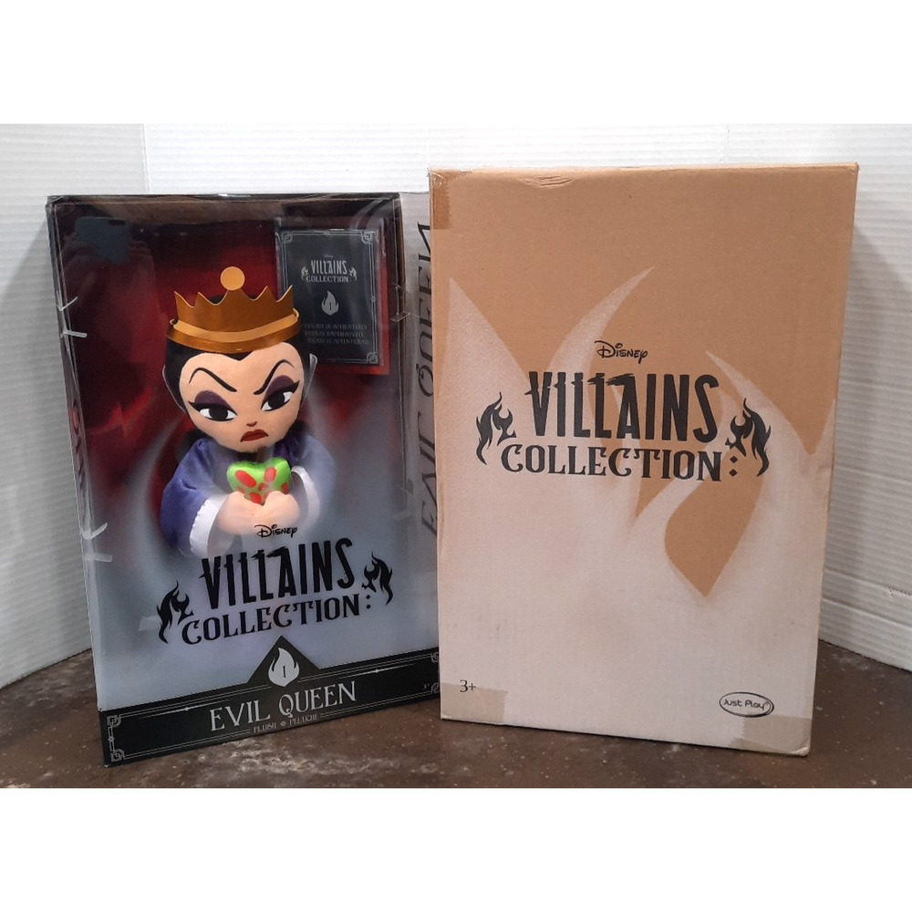 Disney Villains 13" Evil Queen Snow White Plush NIB w Box COA Just Play